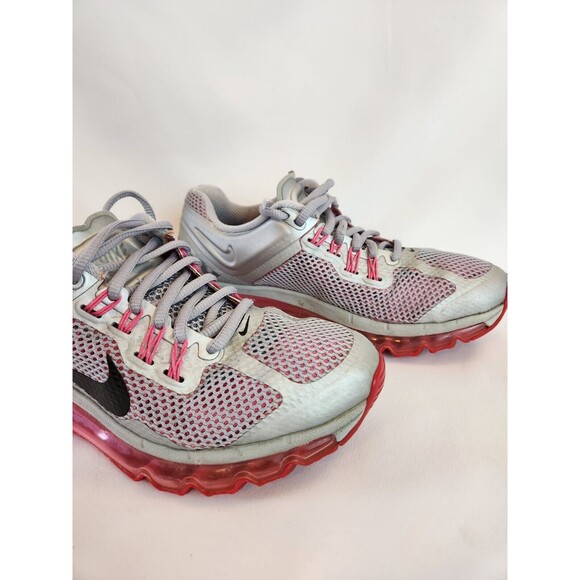 Nike Air Max 2013 555753-002 Pink Silv Running Shoes Sneakers Girls 6Y Women 7.5 - Picture 2 of 11